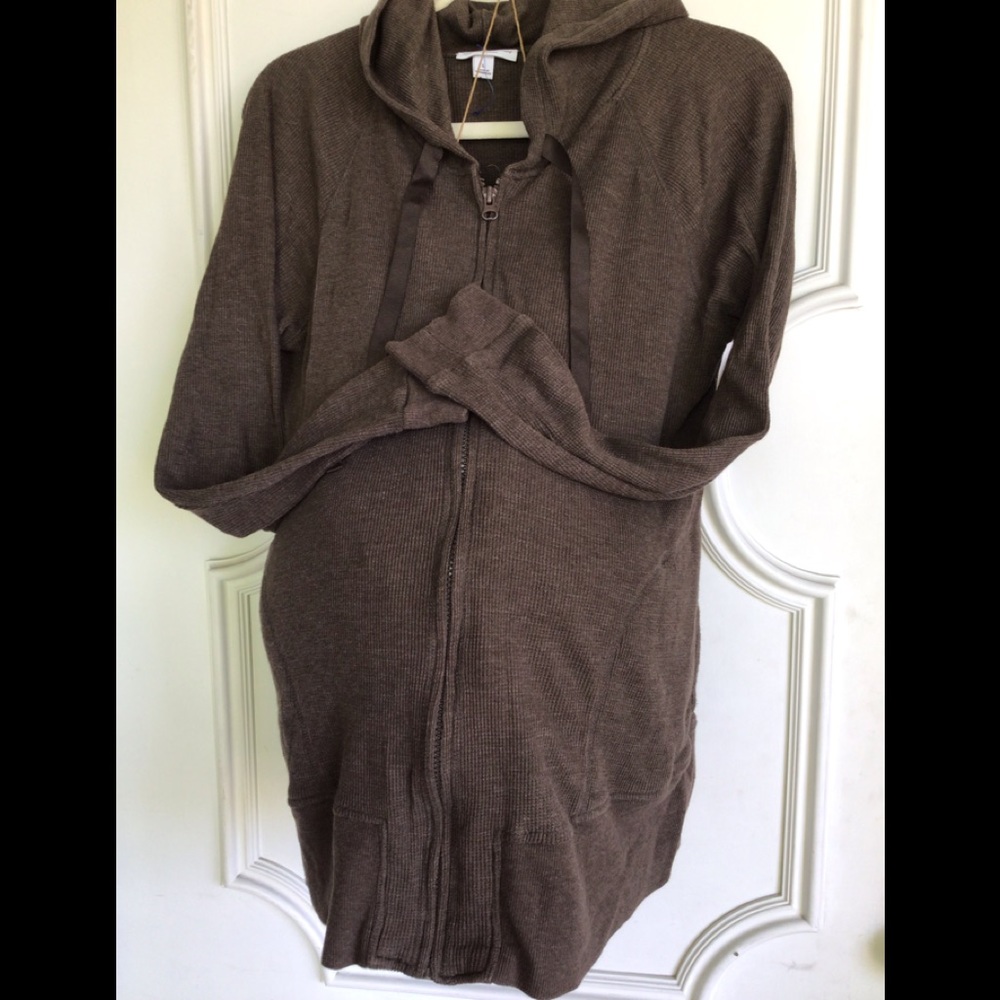 Liz Lange Maternity for Target lightweight zip hooded jacket Size Large